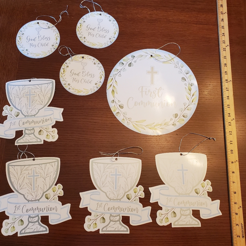 First communion cardstock cutout decorations